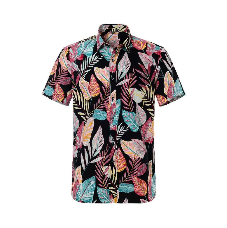 OEM Service Customize High Quality Mens Hawaii Leisure Shirt New Fashion Blouse Printing Summer Shirts