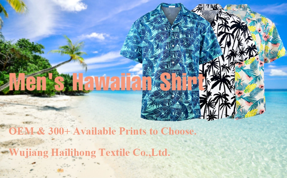 Men Blouse Hawaiian Shirts Summer Beach Holiday Button T Shirt Tops