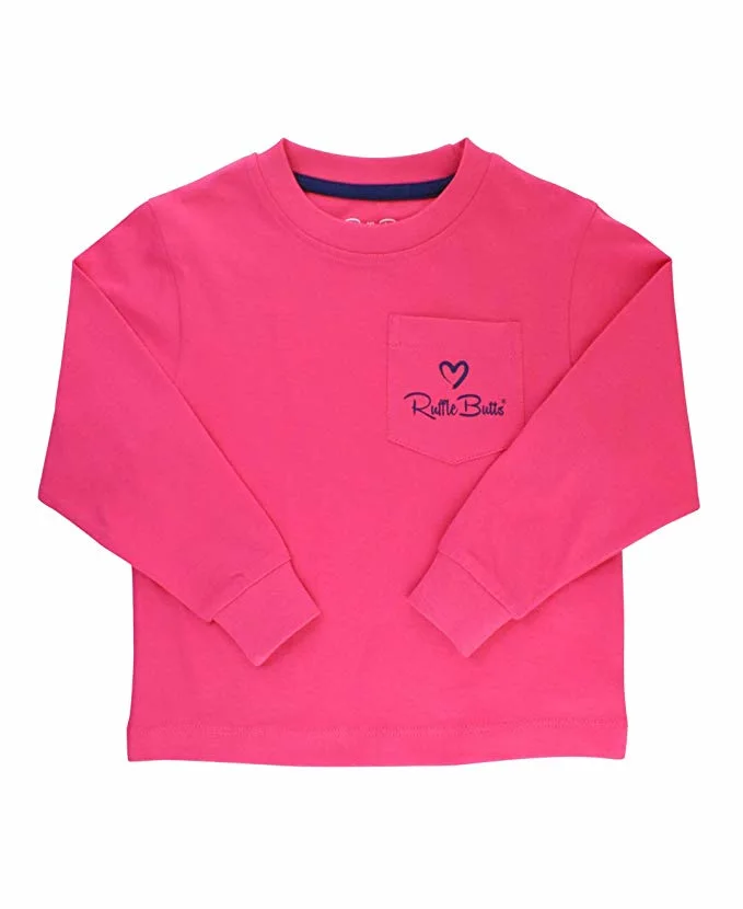 Little Baby Clothes Girls Long Sleeve Signature Graphic Southern Pocket Tee