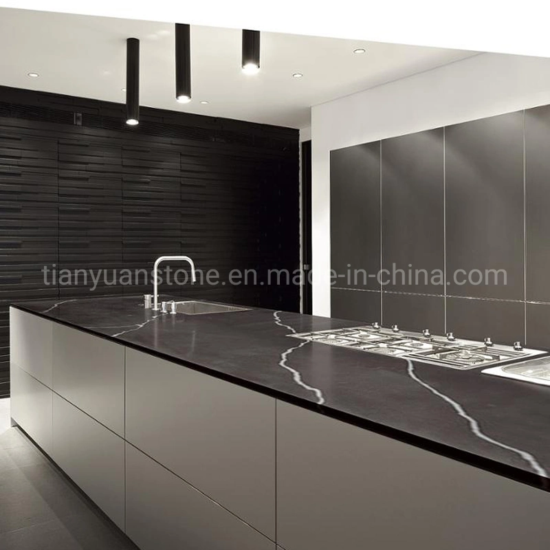 Natural Stone Prefab Carrara White Artificial Engineered Quartz Stone/Solid Surface/Granite/Marble Countertop for Kitchen and Bathroom